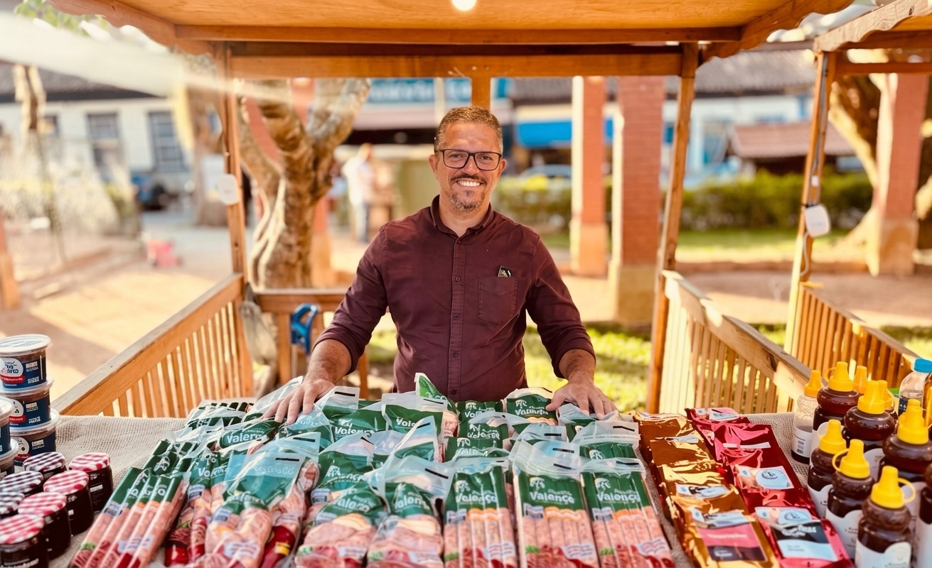 Estância Valença na feira com produtos artesanais